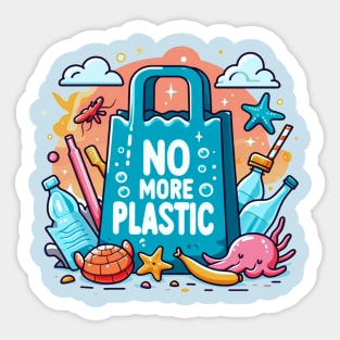 No More Plastic Bag (2) Sticker